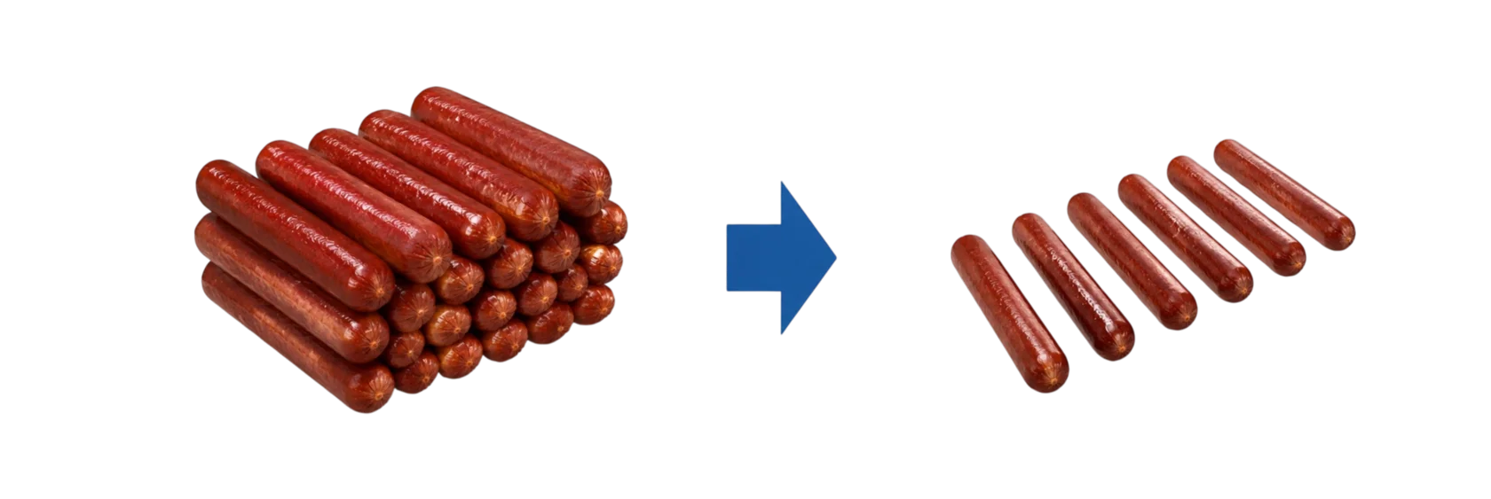 укладка продукта перед термоформовкой