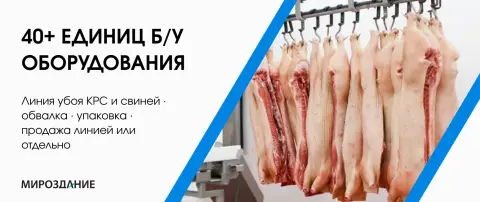 Продаётся действующая линия убоя и переработки КРС и свиней